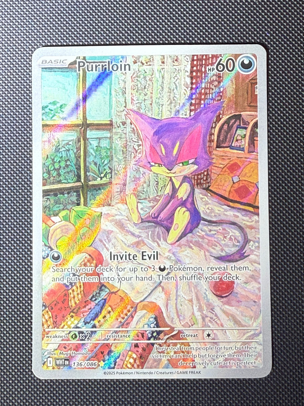Purrloin - 136/086 - White Flare - Holo
