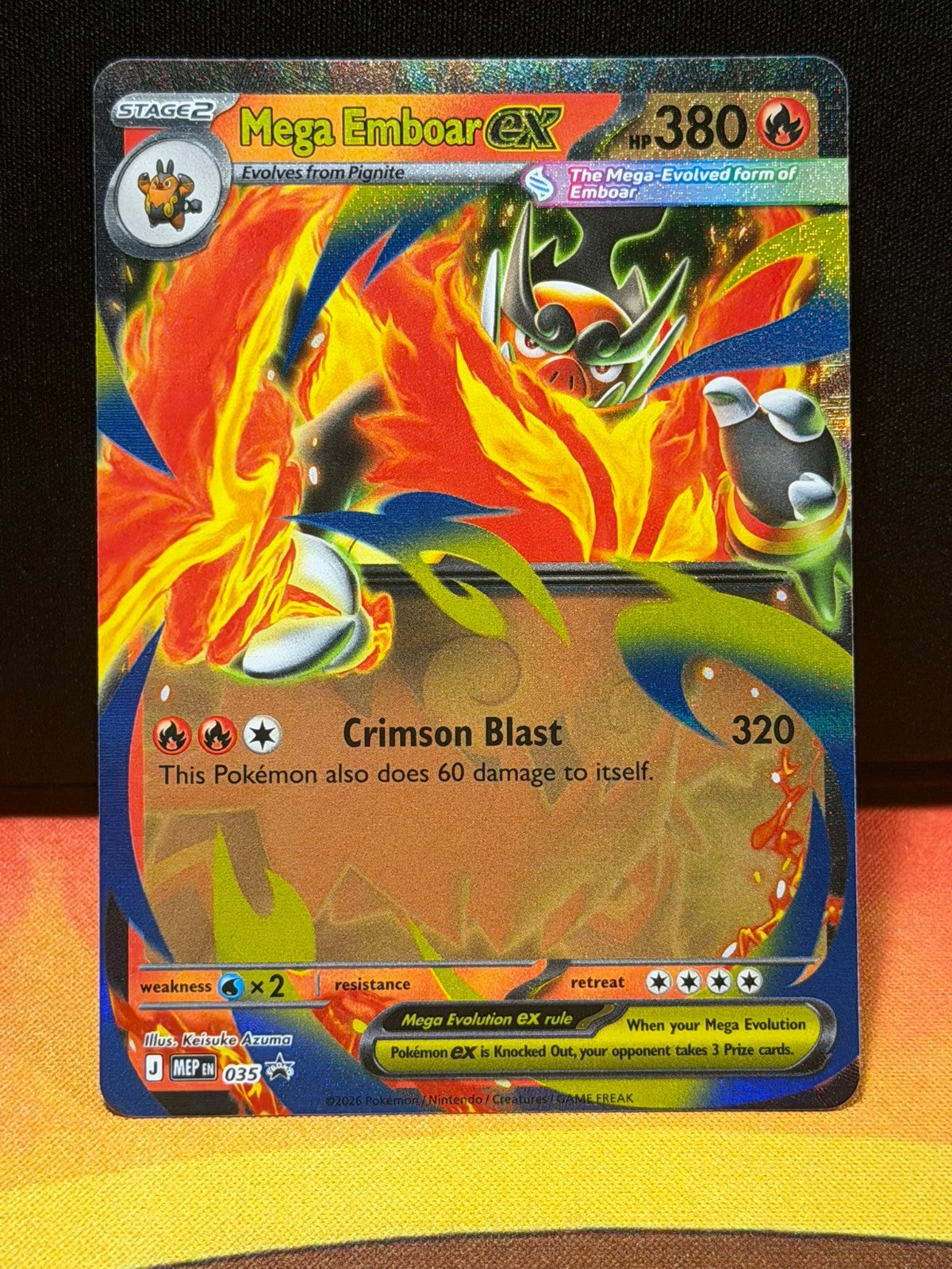 Mega Emboar EX - MEP035 - Black Star Promo