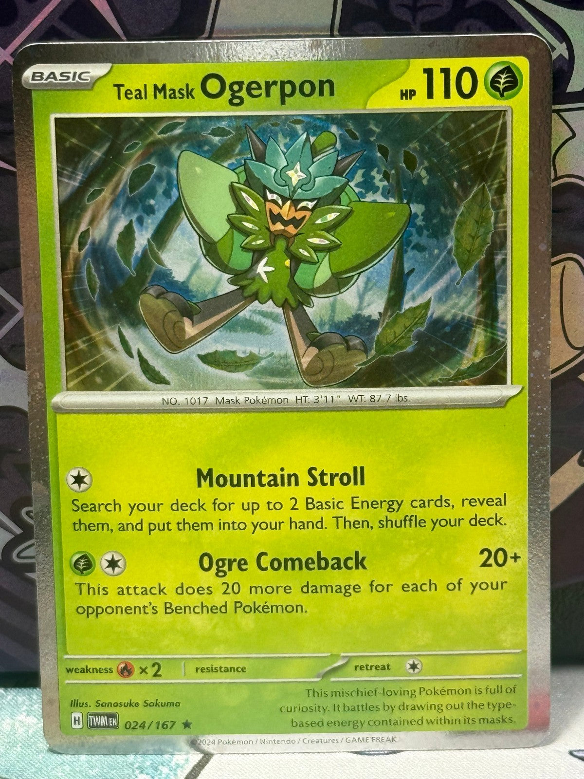 Teal Mask Ogerpon - Twilight Masqerade (Cosmos Holo Promo) - 024/167