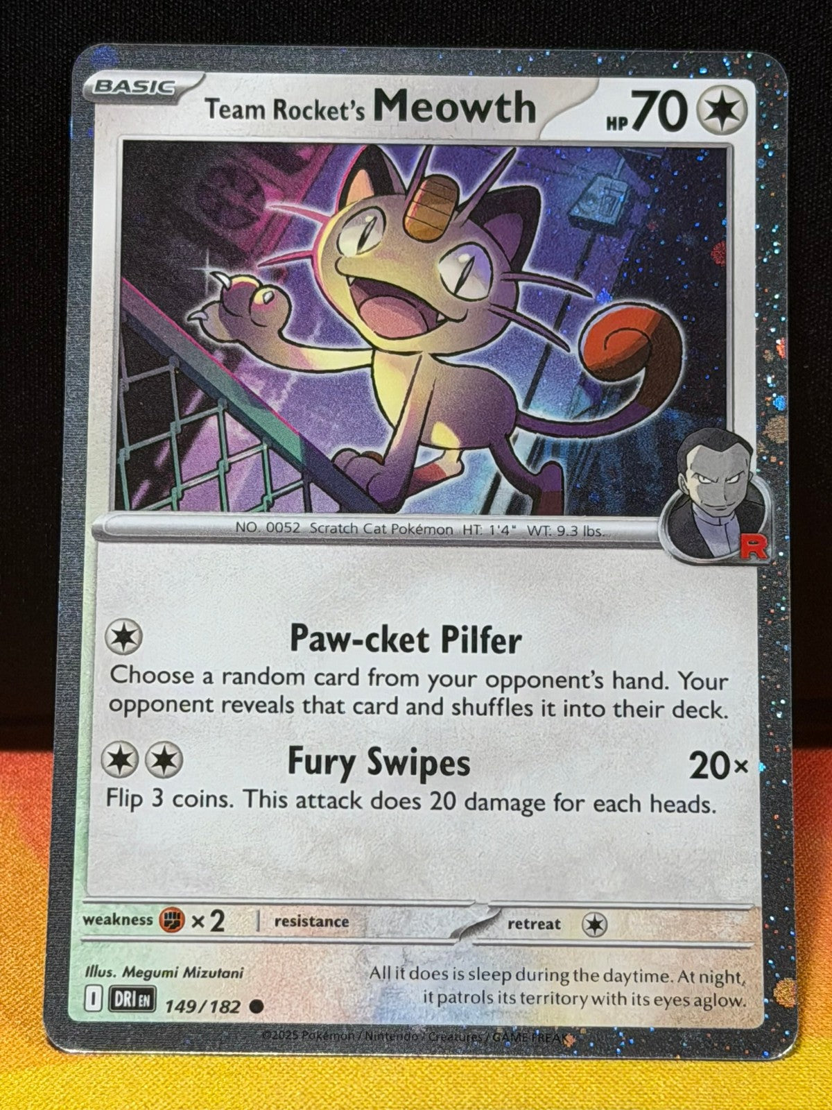 Team Rocket's Meowth - 149/182 - Cosmos Holo